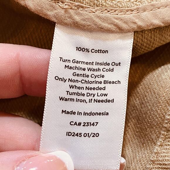 Talbots Jacket Womens Medium Tan Utility Safari Button Front 100% Cotton Khaki - Picture 4 of 5